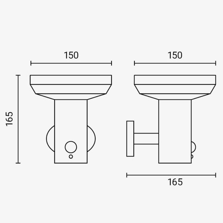 LED Solar Wall Light, Up, Brushed Aluminium, PIR Sensor, 4.4W, Warm Light — image 5