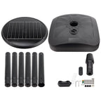 LED Solar Garden Lamp, Black, 2.5m Pole, Water Tank, Remote Control, CCT — image 8
