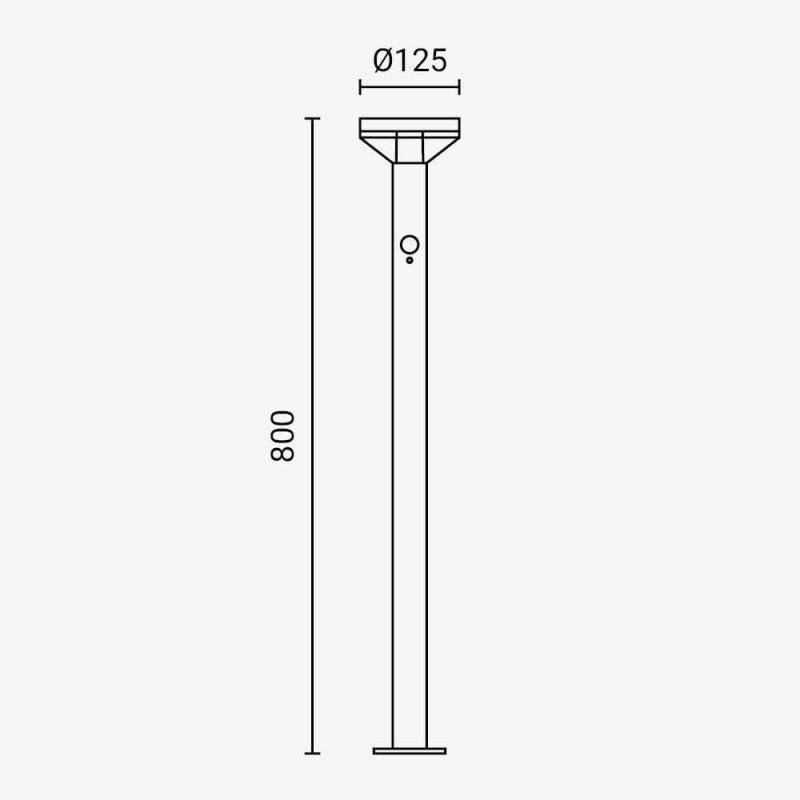 LED Solar Lawn Lamp, 2W, PIR Sensor, Warm Light — image 5