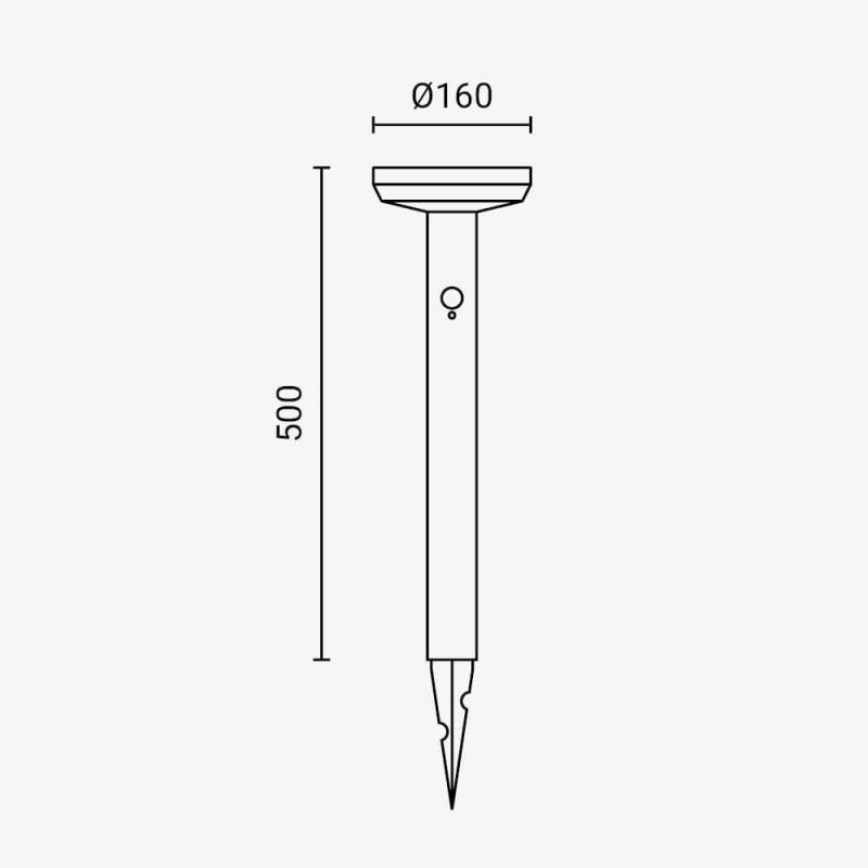 LED Solar Lawn Lamp, 4.4W, Spike, Warm Light — image 5