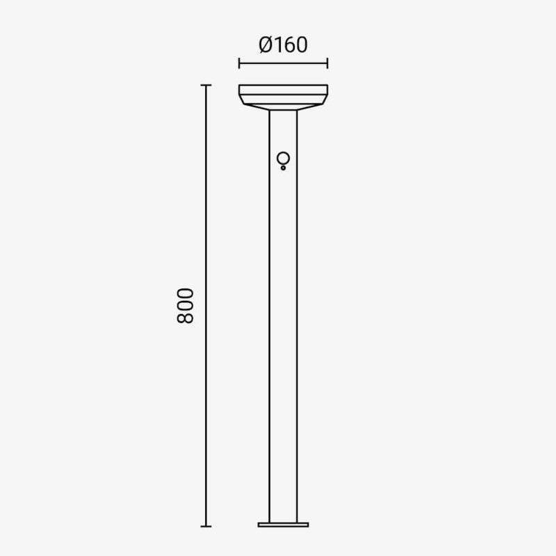 LED Solar Lawn Lamp, 4.4W, PIR Sensor, Warm Light — image 5