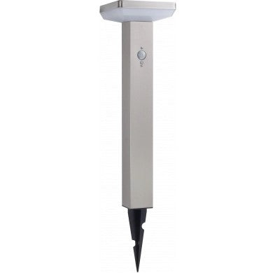 LED Solar Lawn Lamp, 4.4W, Spike, Brushed Aluminium, PIR Sensor, Warm Light — image 2