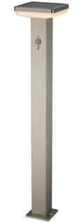 LED Solar Lawn Lamp, 4.4W, Brushed Aluminium, PIR Sensor, Warm Light — image 1