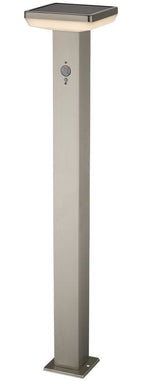 LED Solar Lawn Lamp, 4.4W, Brushed Aluminium, PIR Sensor, Warm Light — image 1