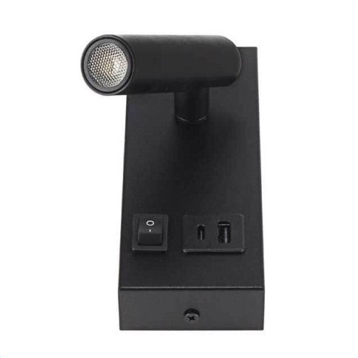 LED Cabinet Light, 2W, ON/OFF-Switch, USB, Black, Neutral Light — image 2