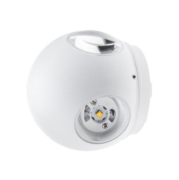 LED Wall Light, White, Round, 4 LEDs, 4W, Neutral Light — image 1