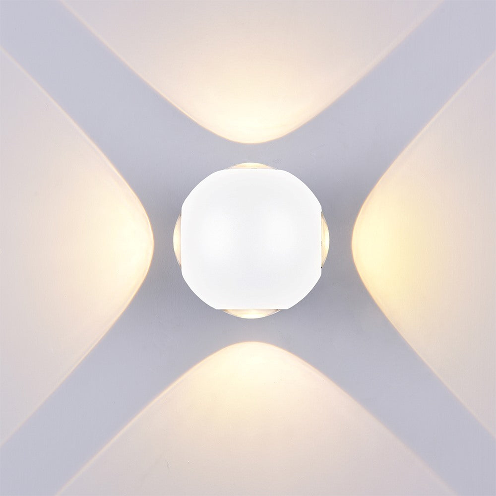 LED Wall Light, White, Round, 4 LEDs, 4W, Neutral Light — image 3