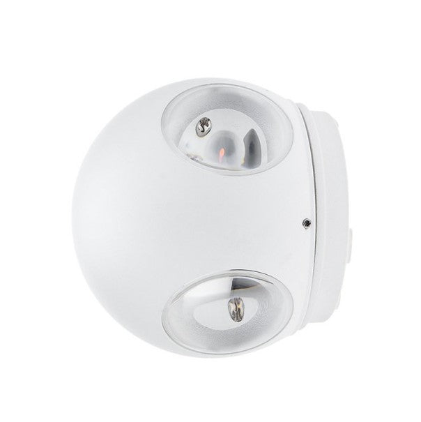 LED Wall Light, White, Round, 4 LEDs, 4W, Warm Light — image 2