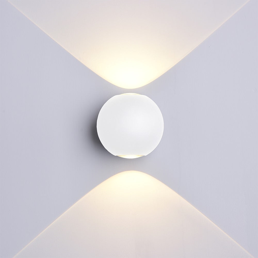 LED Wall Light, White, Round, 6W, Warm Light — image 3