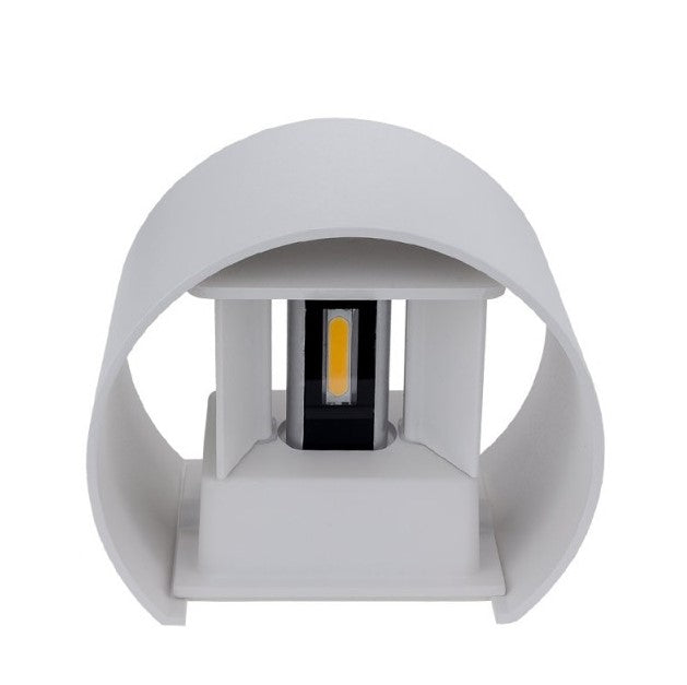 LED Wall Light, White, Round, Adjustable Beam, 6W, Neutral Light — image 4