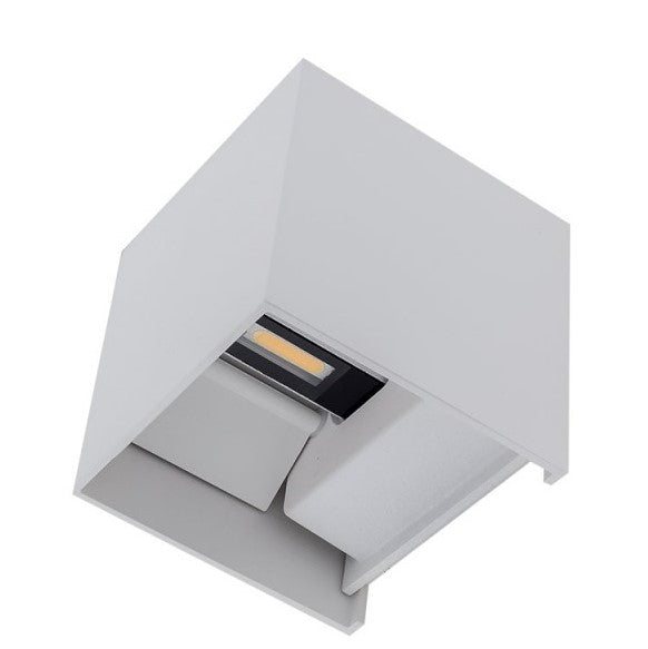 LED Wall Light, White, Square, Adjustable Beam, 6W, Neutral Light — image 3