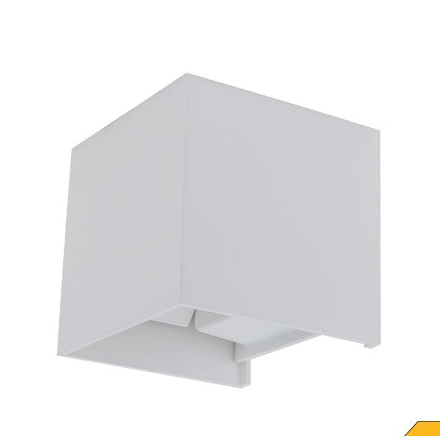 LED Wall Light, White, Square, Adjustable Beam, 6W, Neutral Light — image 1