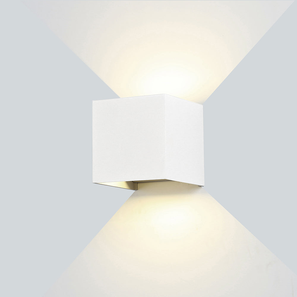 LED Wall Light, White, Square, Adjustable Beam, 6W, Warm Light — image 4