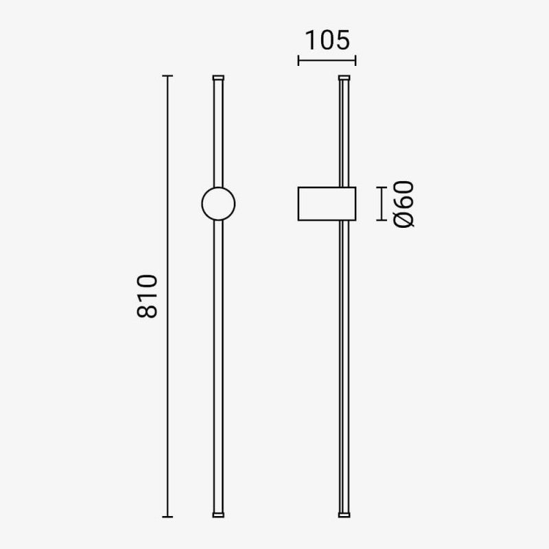 LED Wall Light, Black, 16W, Neutral Light — image 6