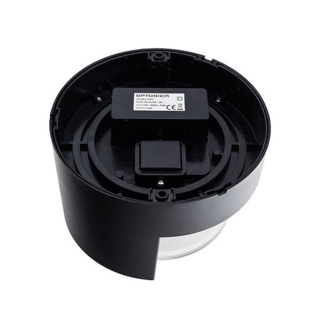 LED Wall Light, Black, Round, 12W, Warm Light — image 3