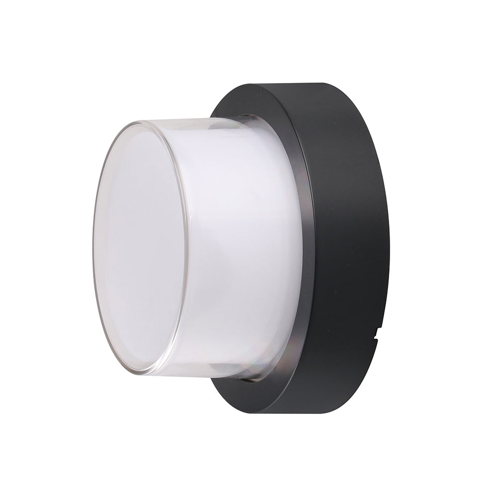 LED Wall Light, Black, Round, 15W, 145°, Neutral Light — image 1