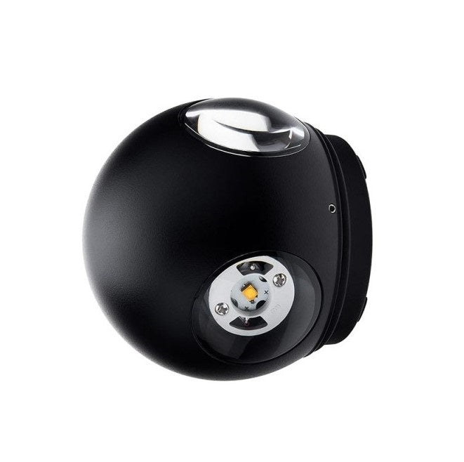 LED Wall Light, Black, Round, 4 LEDs, 4W, Warm Light — image 1
