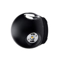 LED Wall Light, Black, Round, 4 LEDs, 4W, Warm Light — image 1