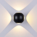 LED Wall Light, Black, Round, 4 LEDs, 4W, Warm Light — image 3