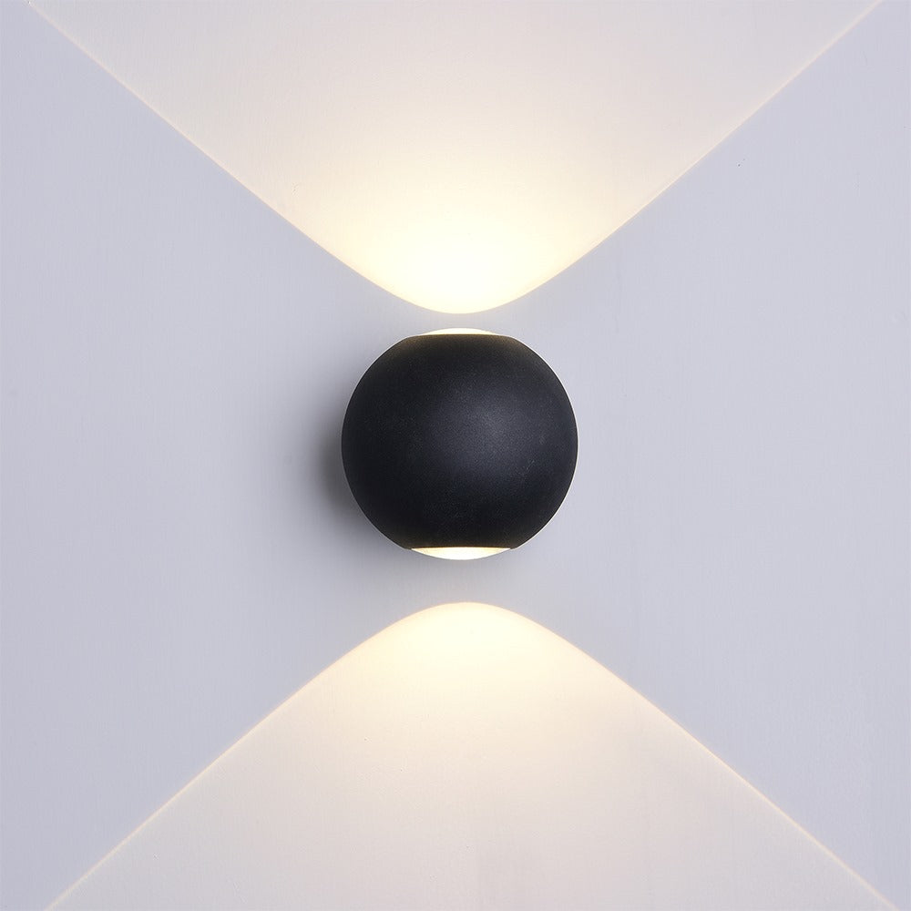 LED Wall Light, Black, Round, 6W, Neutral Light — image 3