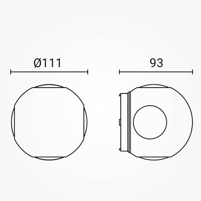 LED Wall Light, Black, Round, 6W, Warm Light — image 4