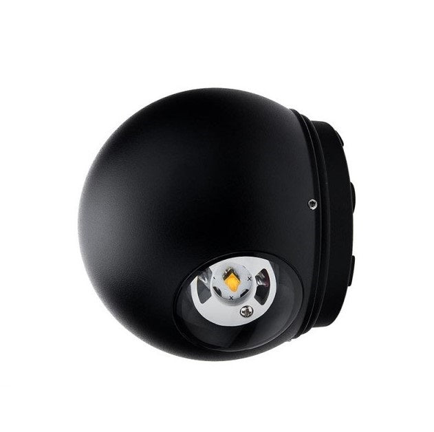 LED Wall Light, Black, Round, 6W, Warm Light — image 1