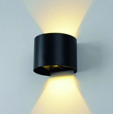 LED Wall Light, Black, Round, Adjustable Beam, 6W, Neutral Light — image 2
