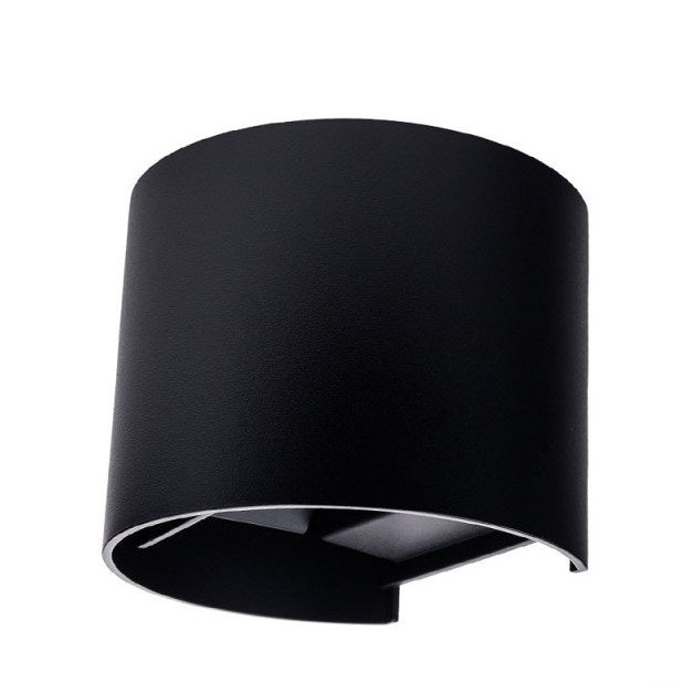 LED Wall Light, Black, Round, Adjustable Beam, 6W, Warm Light — image 3