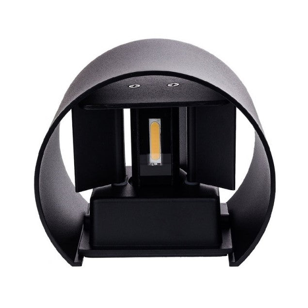 LED Wall Light, Black, Round, Adjustable Beam, 6W, Warm Light — image 4