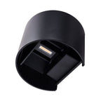 LED Wall Light, Black, Round, Adjustable Beam, 6W, Warm Light — image 5
