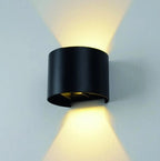 LED Wall Light, Black, Round, Adjustable Beam, 6W, Warm Light — image 2