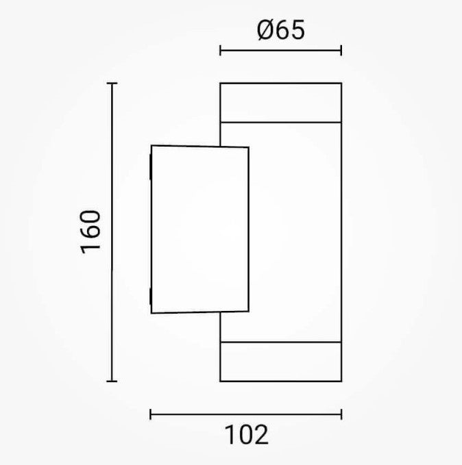 LED Wall Lamp, 2xGU10, Cylinder, Black — image 5