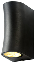 LED Wall Lamp, Black, Curved Cylinder, 2 Sockets, Max 35W — image 1