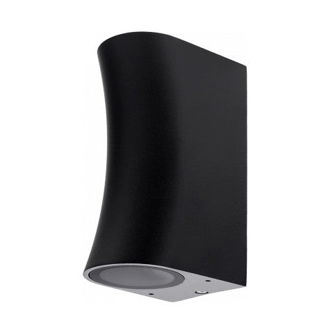 LED Wall Lamp, Black, Curved Cylinder, 2 Sockets, Max 35W — image 2