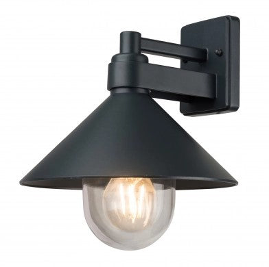 LED Wall Lamp, 1xЕ27, Downward, Black — image 1