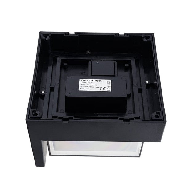 LED Wall Light, Black, Square, 12W, Neutral Light — image 3