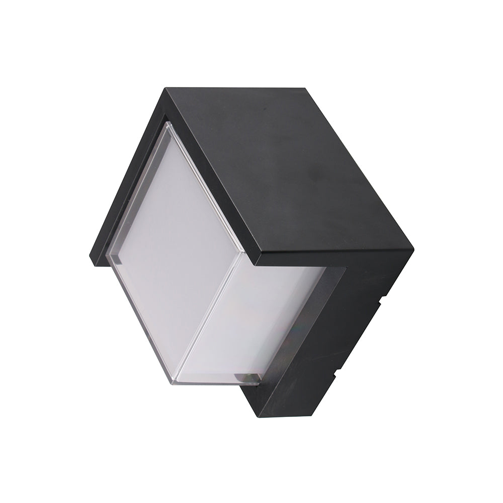 LED Wall Light, Black, Square, 12W, Neutral Light — image 1