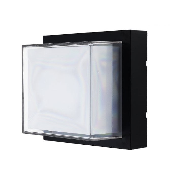 LED Wall Light, Black, Square, 15W, 145°, Warm Light — image 2