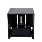LED Wall Light, Black, Square, Adjustable Beam, 12W, Warm Light — image 2