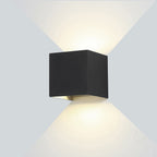 LED Wall Light, Black, Square, Adjustable Beam, 6W, Warm Light — image 4