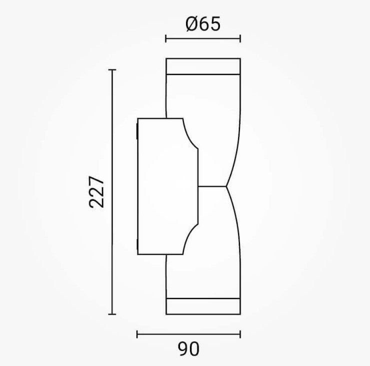 LED Wall Lamp, 2xGU10, Spindle, Black — image 5