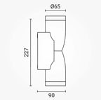 LED Wall Lamp, 2xGU10, Spindle, Black — image 5
