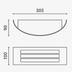 LED Wall Light, Stainless Steel, Fender, 1 Socket, Max 16W — image 3
