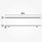 LED Wall Washer, Black, 36W, Warm Light — image 3