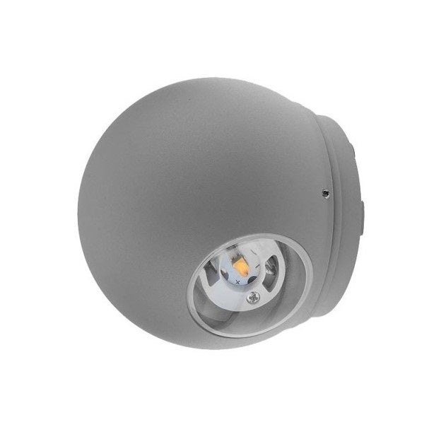 LED Wall Light, Grey, Round, 6W, Neutral Light — image 1