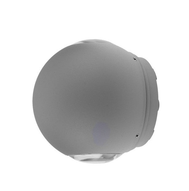 LED Wall Light, Grey, Round, 6W, Warm Light — image 2
