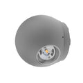 LED Wall Light, Grey, Round, 6W, Warm Light — image 1