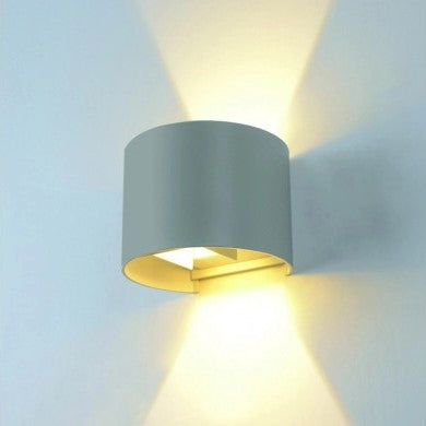 LED Wall Light, Grey, Round, Adjustable Beam, 6W, Neutral Light — image 2