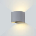 LED Wall Light, Grey, Round, Adjustable Beam, 6W, Warm Light — image 1