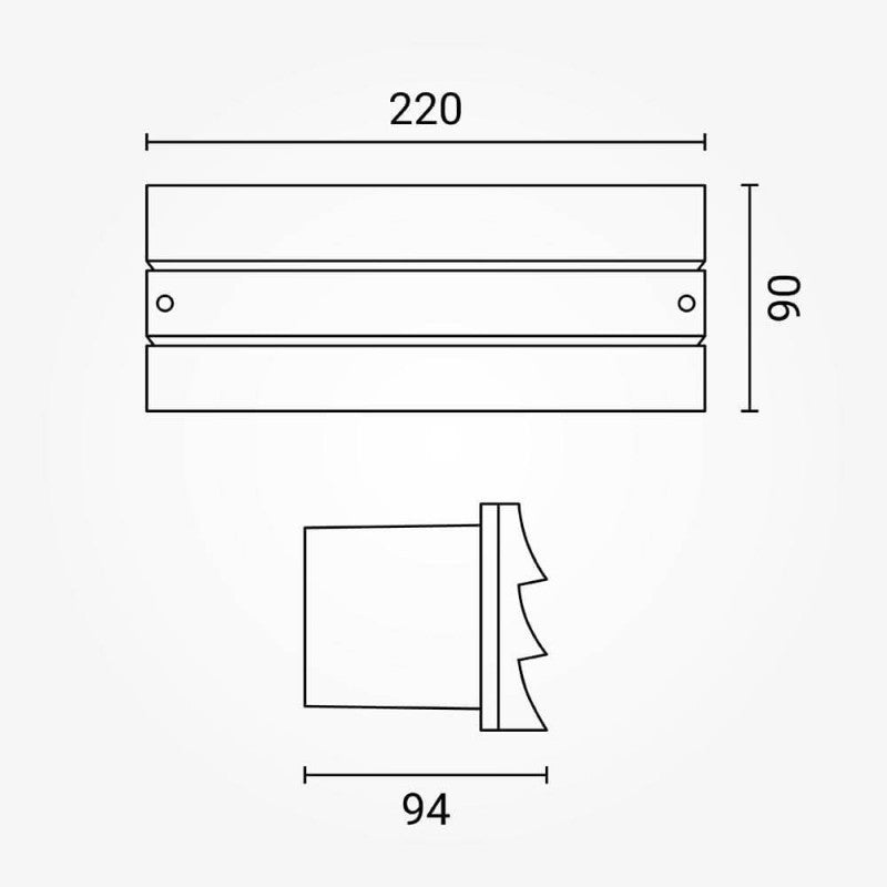 LED Wall Lamp, Grey, Waves — image 5